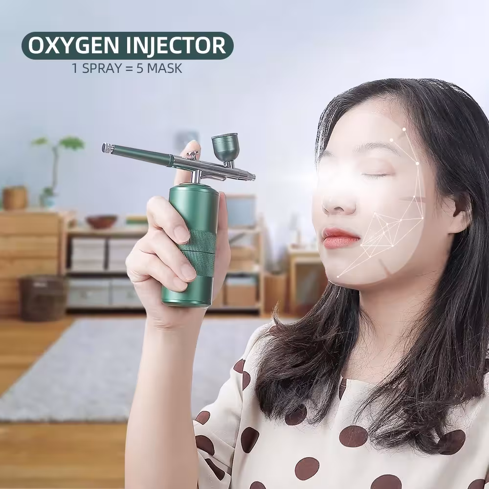 oxygen injector for facial hydration