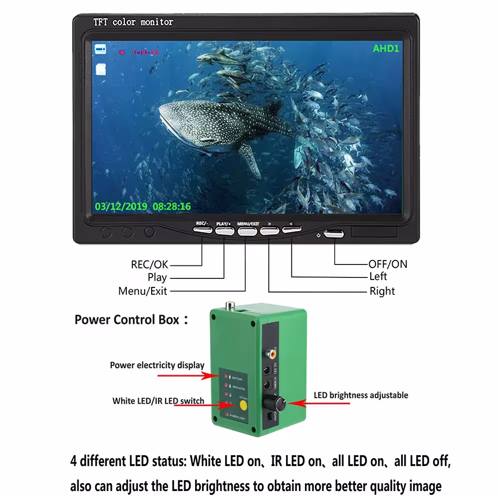 žvejybos kamera DVR HD
