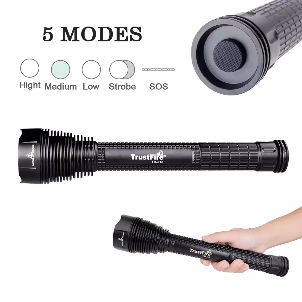 tactical LED flashlight 8000 lumens