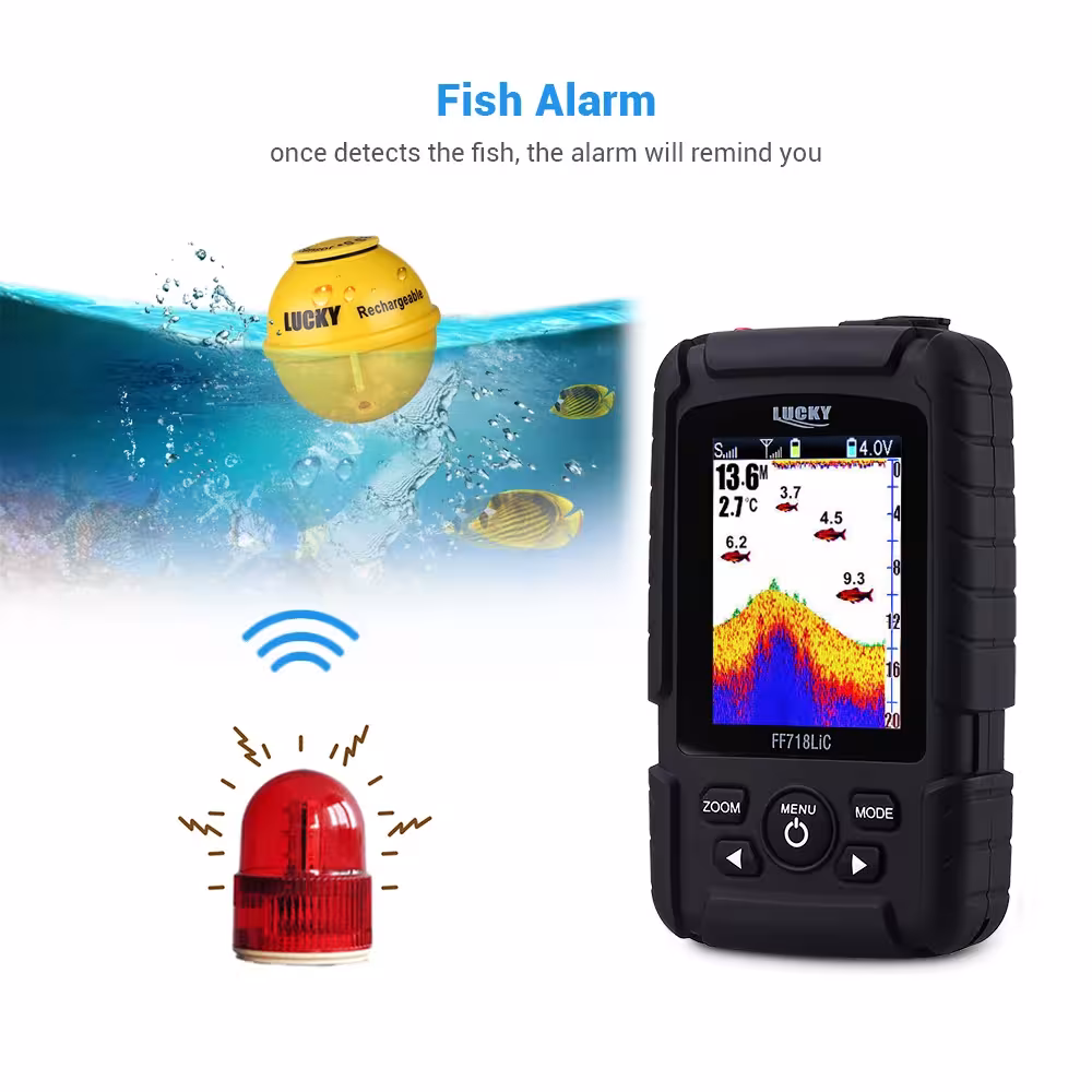 LUCKY FF718LIC-WLA ecoscandaglio wireless con schermo a colori sensore sonar 45M