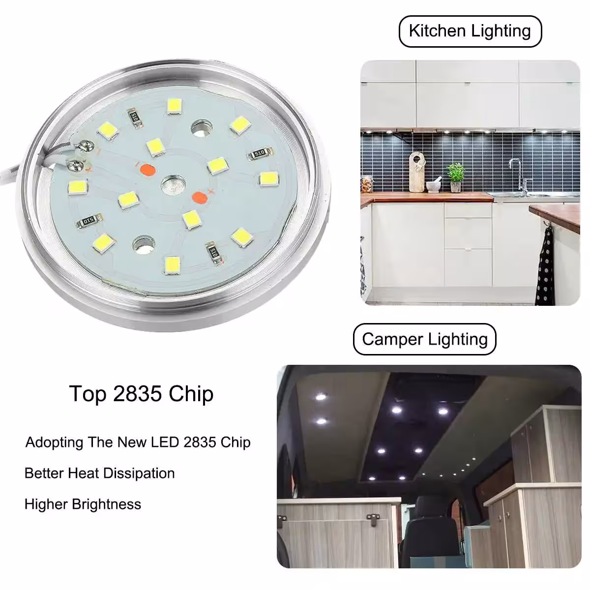 Spots LED 12V pour camping-cars