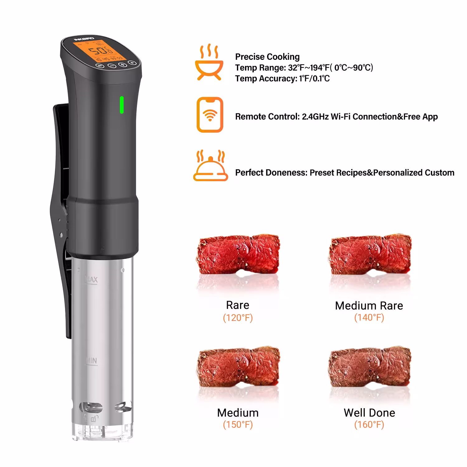 WiFi Sous Vide viryklė
