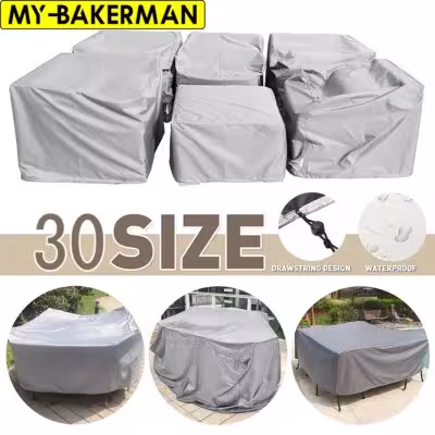 Copertura impermeabile per mobili da giardino 242x162x100cm nero