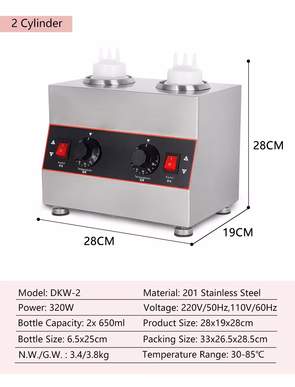 Schokoladen-Wärmemaschine