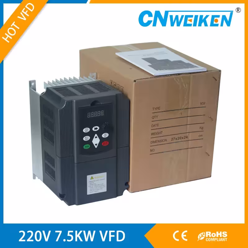 VFD dažnio keitiklis 7.5kW 220V 380V trifazis variklio greičio reguliatorius