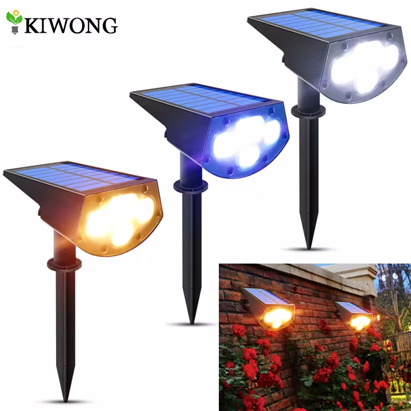 2en1 Projecteurs solaires Outdoor Solar Landscape Light IP65 Remote Wall