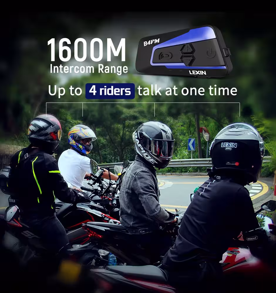motociclista casco Bluetooth