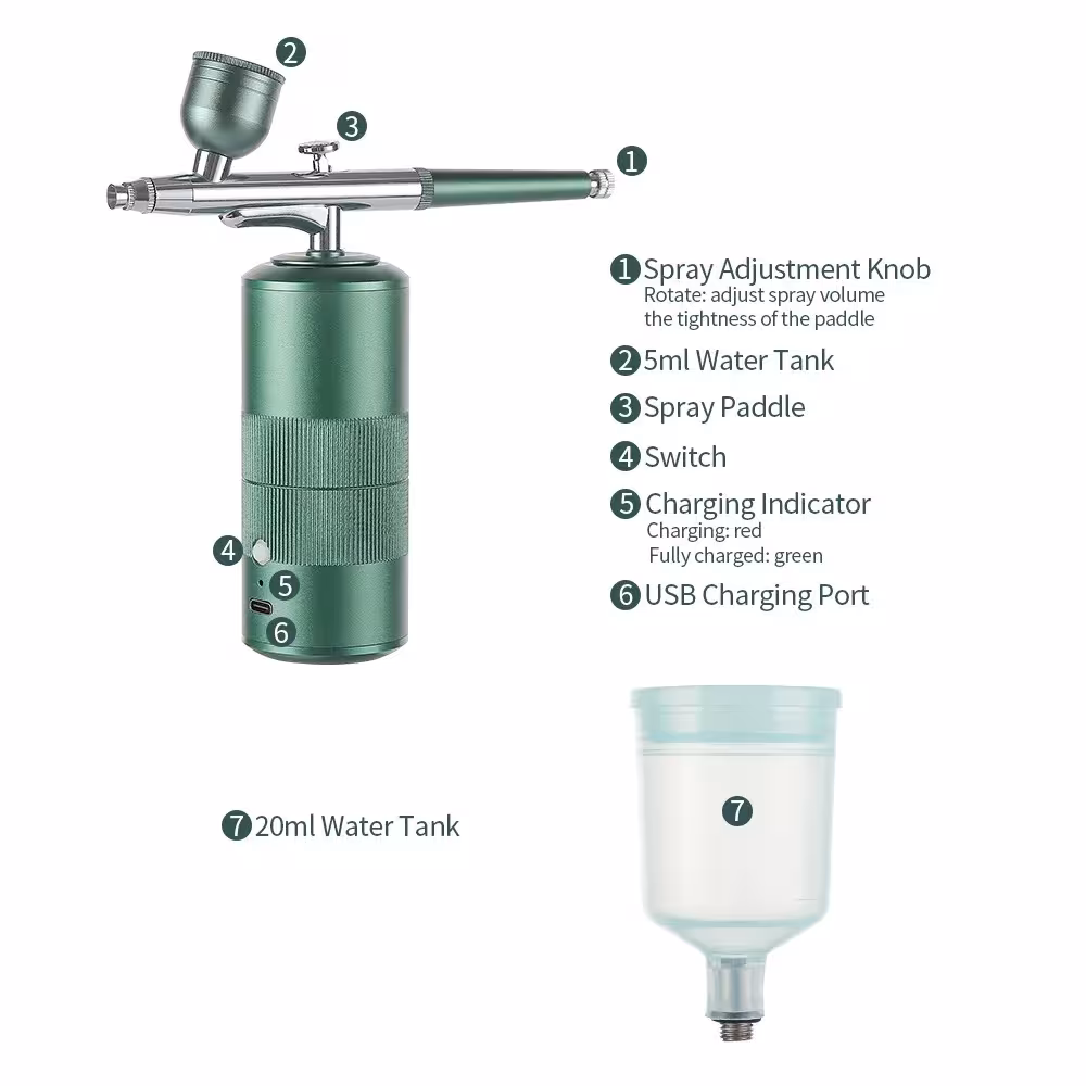 oxygen injector for facial hydration