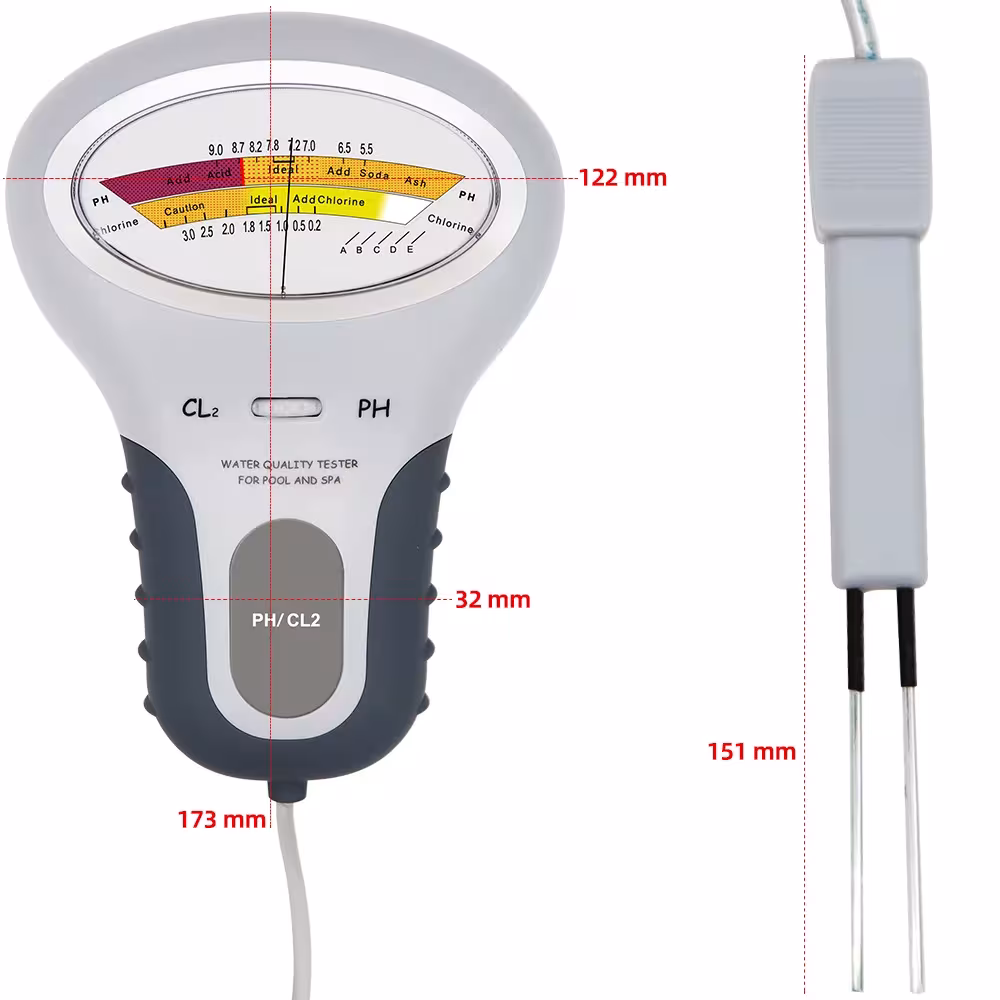 chlorine and pH measuring device