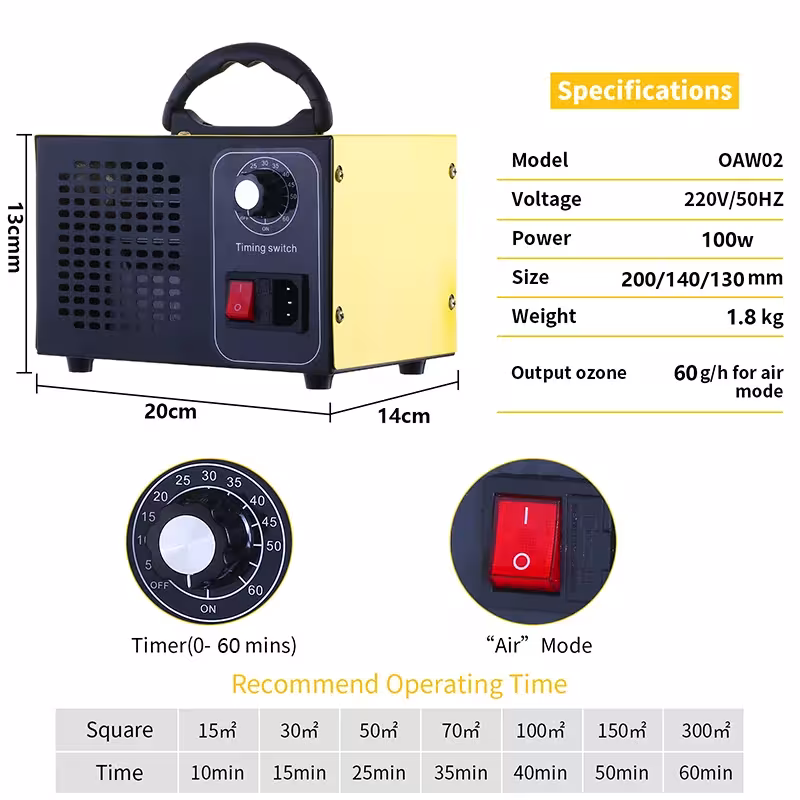 générateur d'ozone purificateur d'air