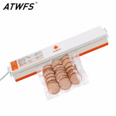 ATWFS Vacuum bag sealer for food 220V 100W with 15 bags set