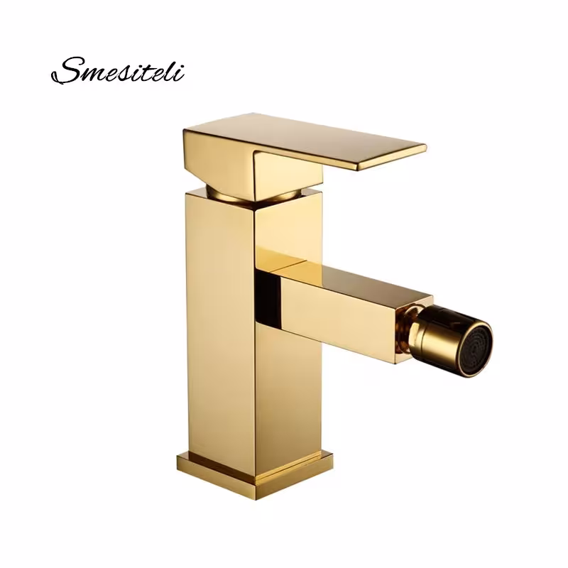 gold-colored bidet mixer