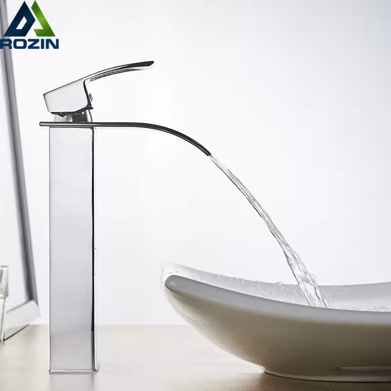 Mezclador de baño con agua fría caliente cromado