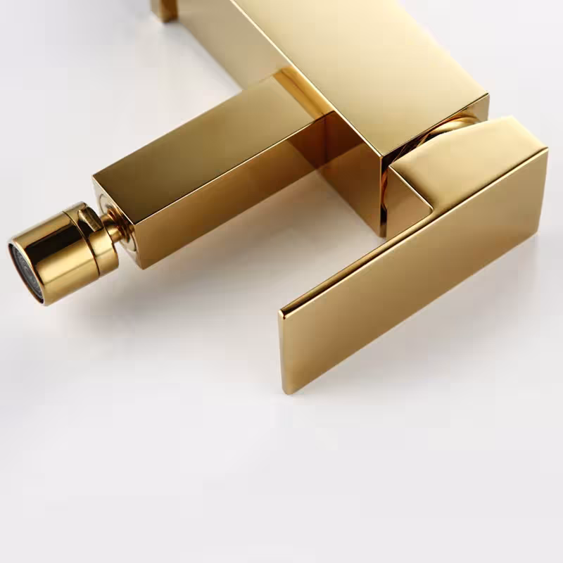 gold-colored bidet mixer