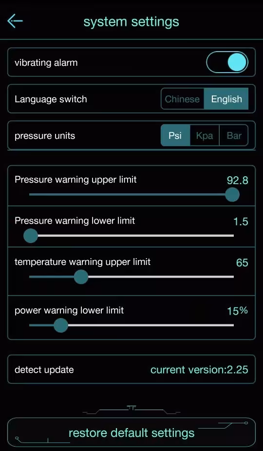 sensore di pressione pneumatici TPMS