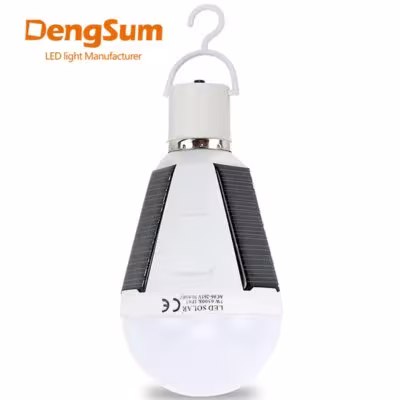 Lámpara LED de carga E27 con energía solar 7W 12W 85V-265V luces exteriores