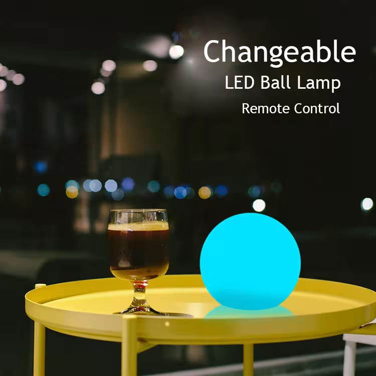 LED ball light with remote control