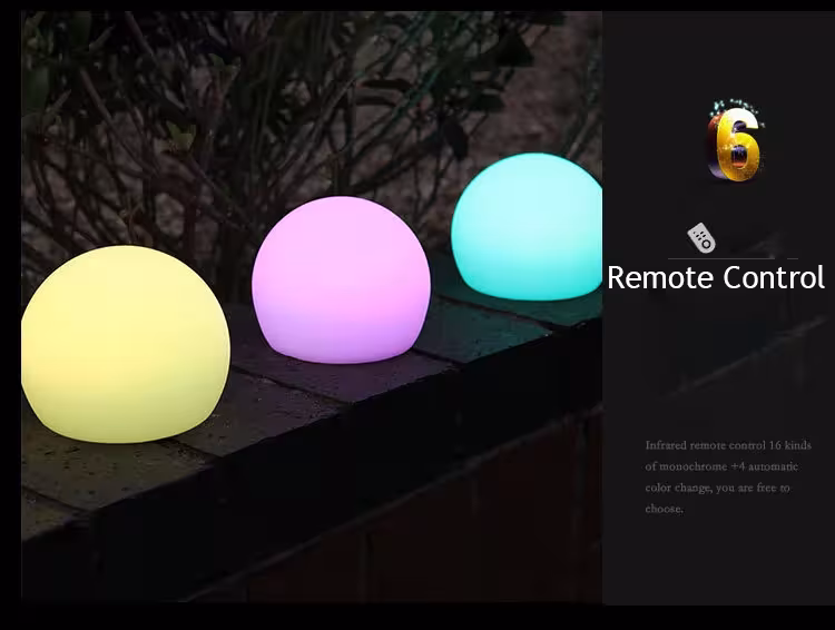 LED ball light with remote control