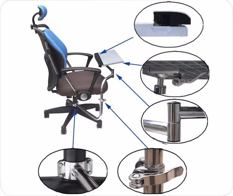 supporto per computer portatile con tappetino per mouse