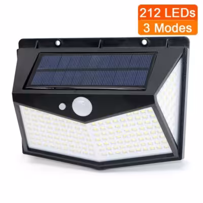 Solar Energy 212 LED sensor de movimiento luminaria de pared de cuatro caras