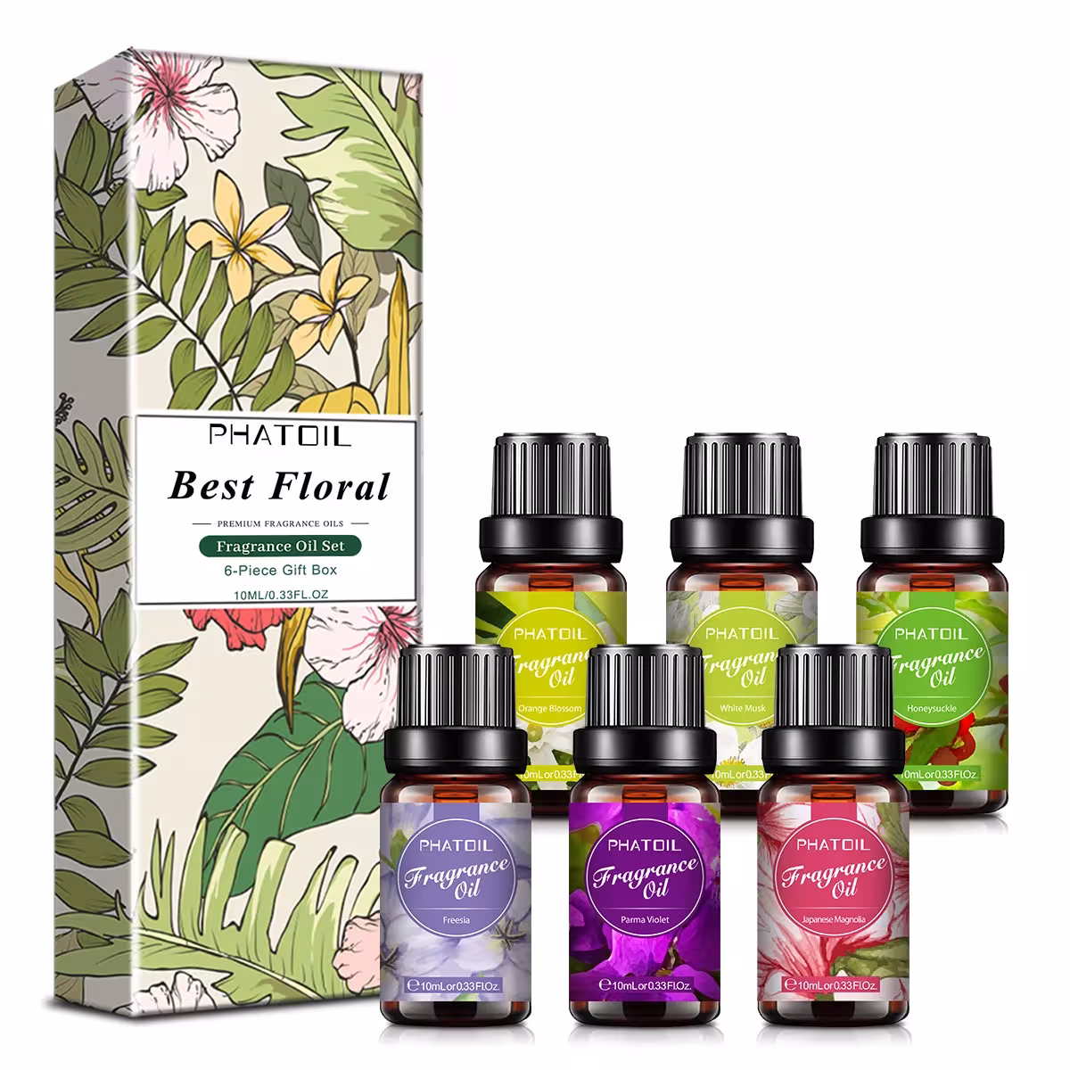 Set da 6 pezzi di oli aromatici Premium alla frutta per diffusori e candele