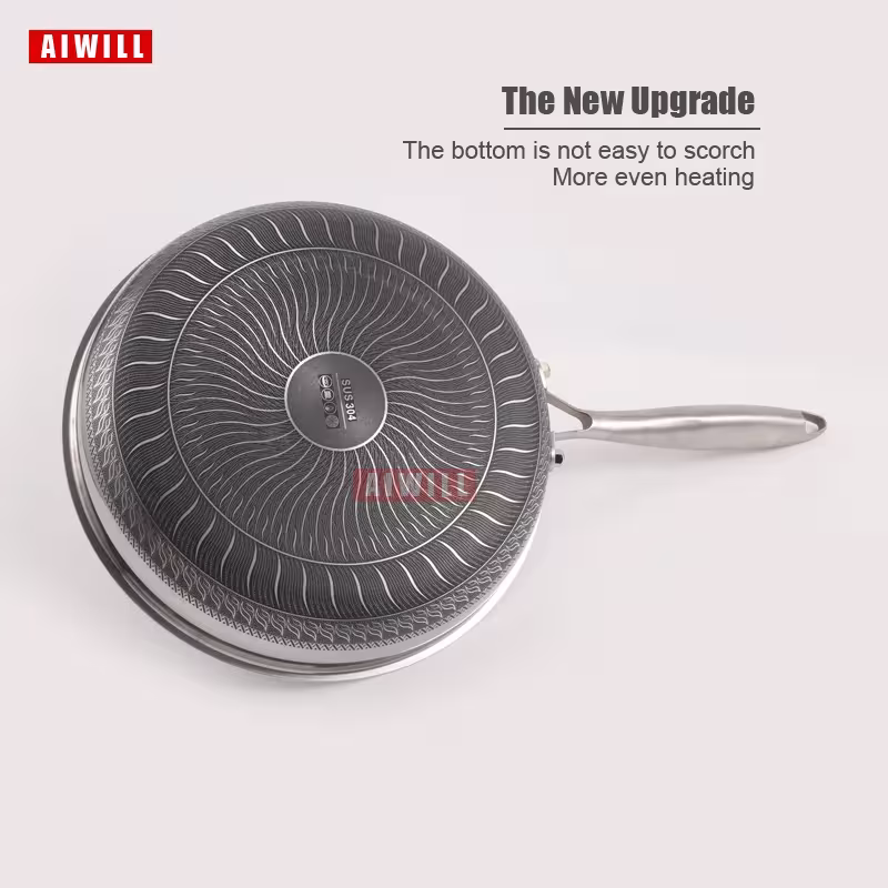 stainless steel frying pan