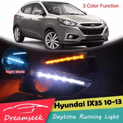 3 color LED DRL Daylight Lights Hyundai IX35 Tucson 2010- 2013