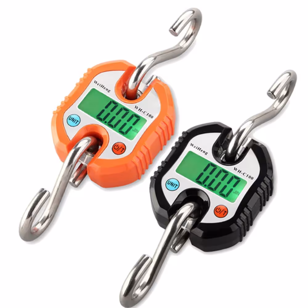 Portable industrial crane scale 150 kg with LED display