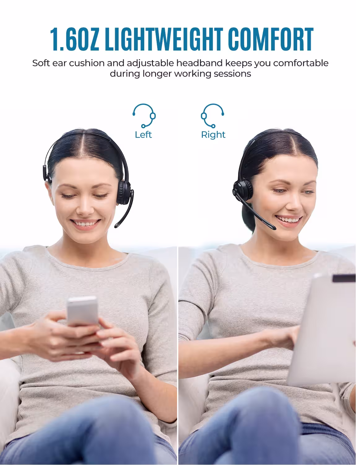 Bluetooth headset with microphone