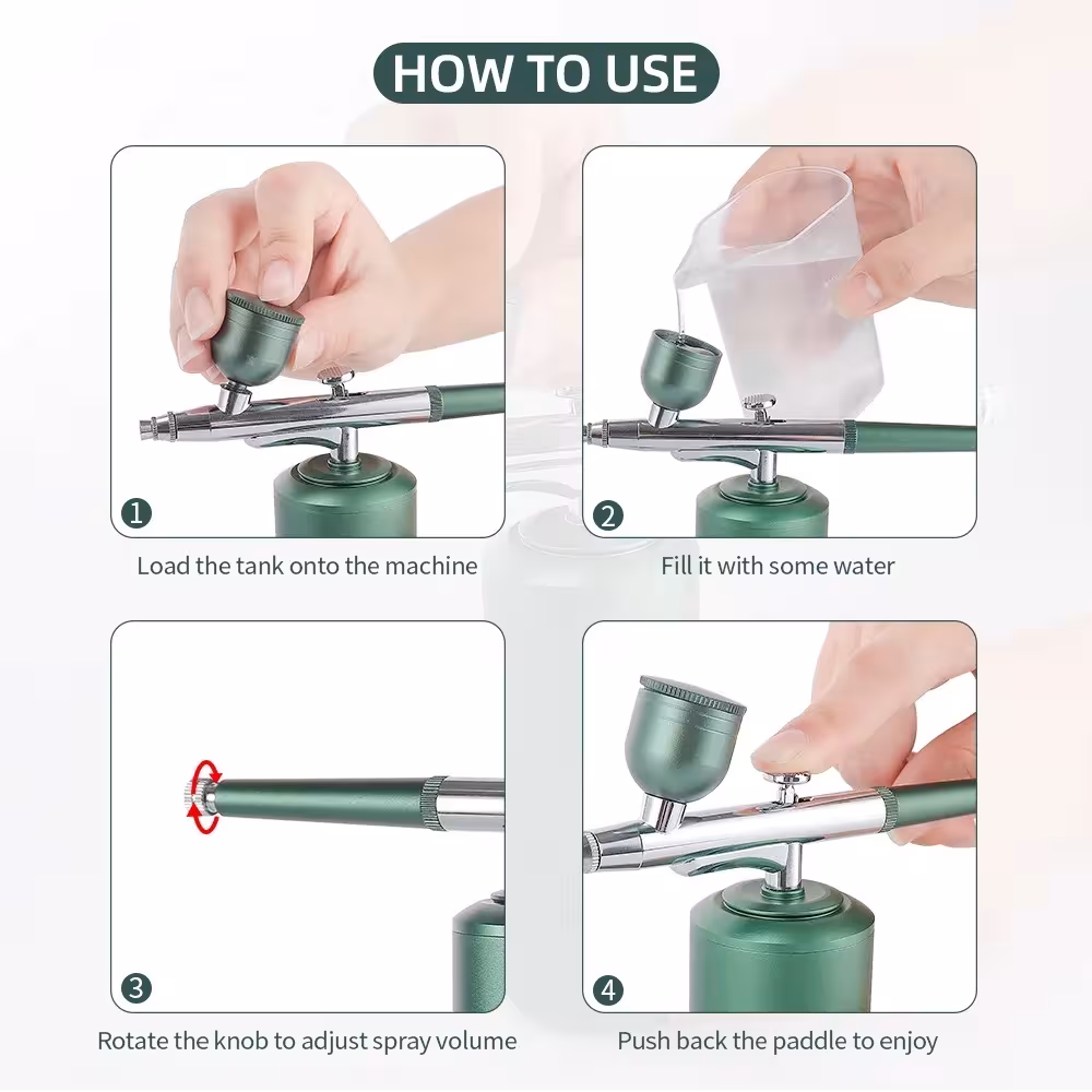 oxygen injector for facial hydration