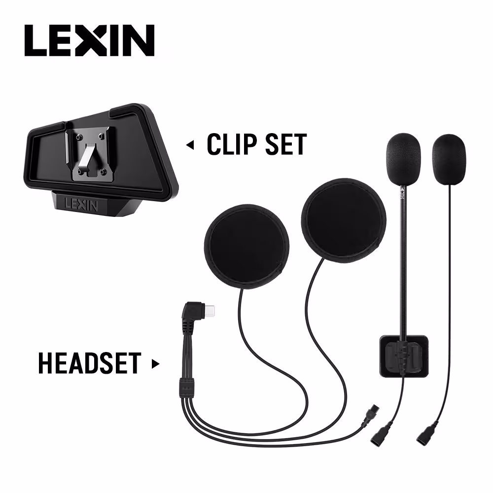 LEXIN LX-B4F- X casco de motocicleta interkom auricular Bluetooth altavoz