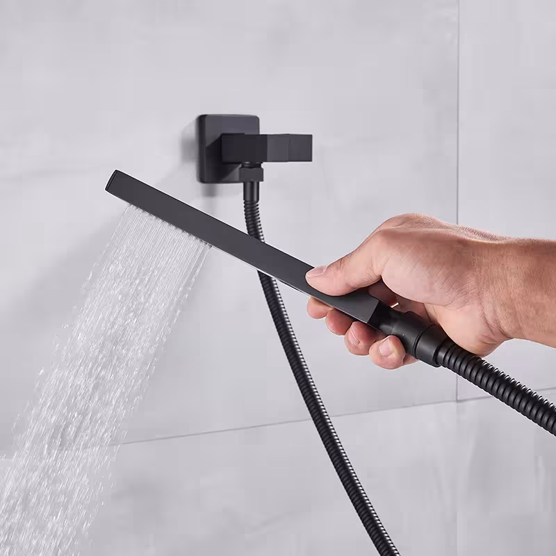 black shower system