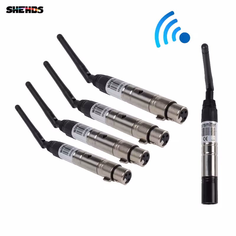 SHEHDS DMX Wireless Receiver and Transmitter 2.4G for Stage Lighting