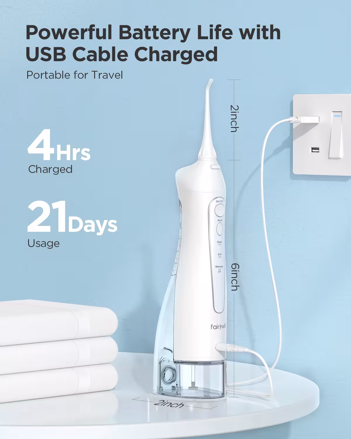Brosse à dents électrique avec jet d'eau