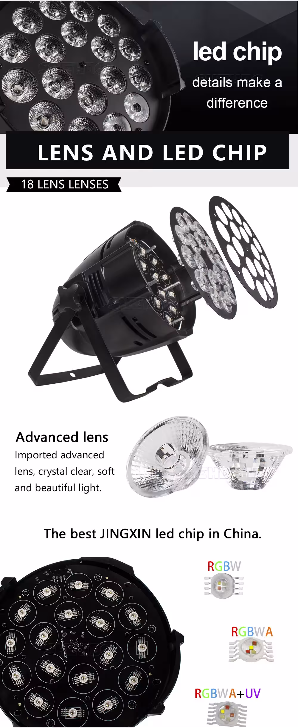 LED Par 18x18W diskotekos apšvietimas