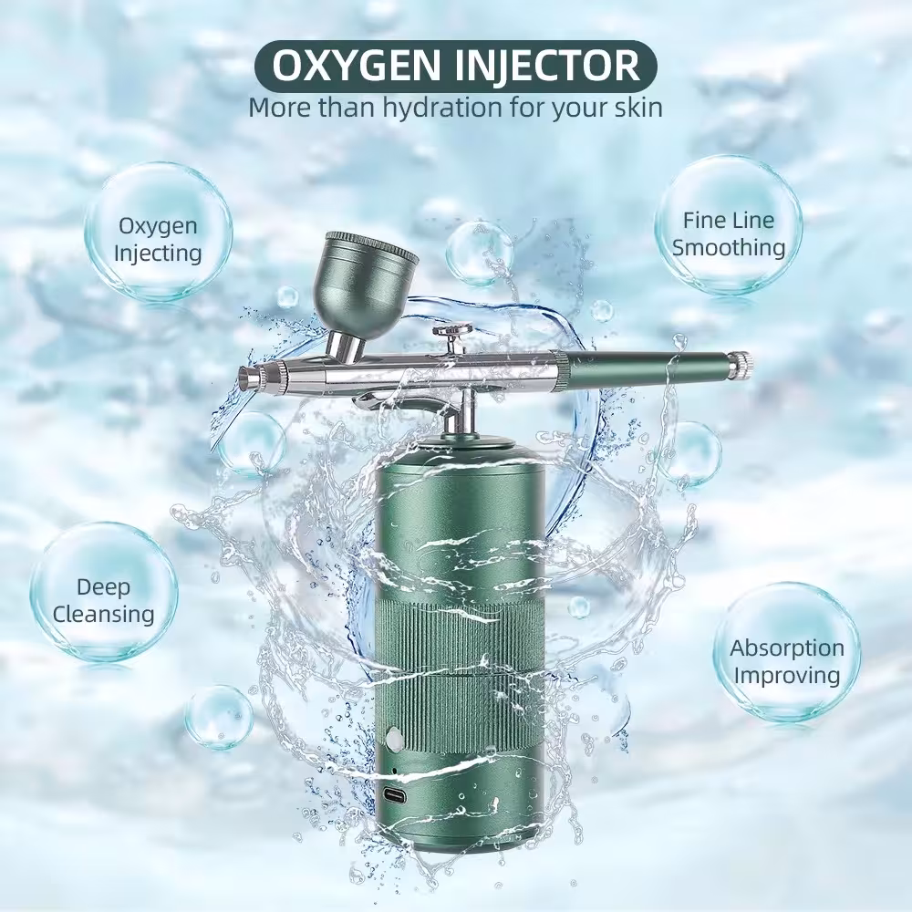 oxygen injector for facial hydration