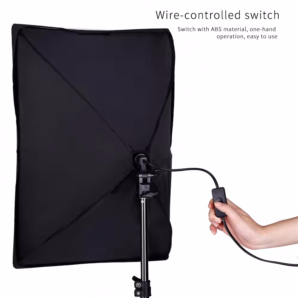 fotografijos softbox apšvietimo komplektas