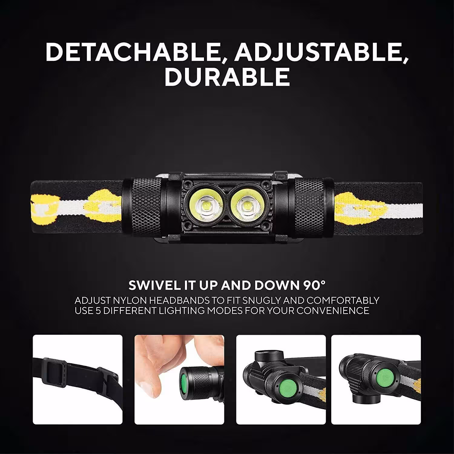 LED flashlight USB rechargeable