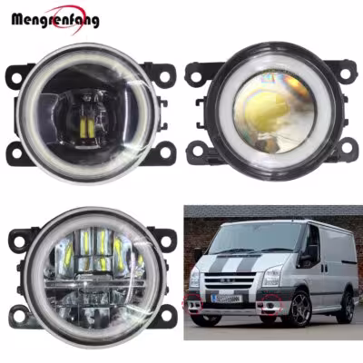 2 X car LED Halo Ring Angel Eye daylight DRL 12V Ford Transit Tourneo