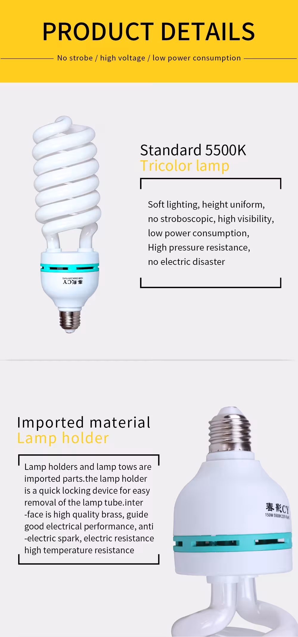 LED photography lamp for studio