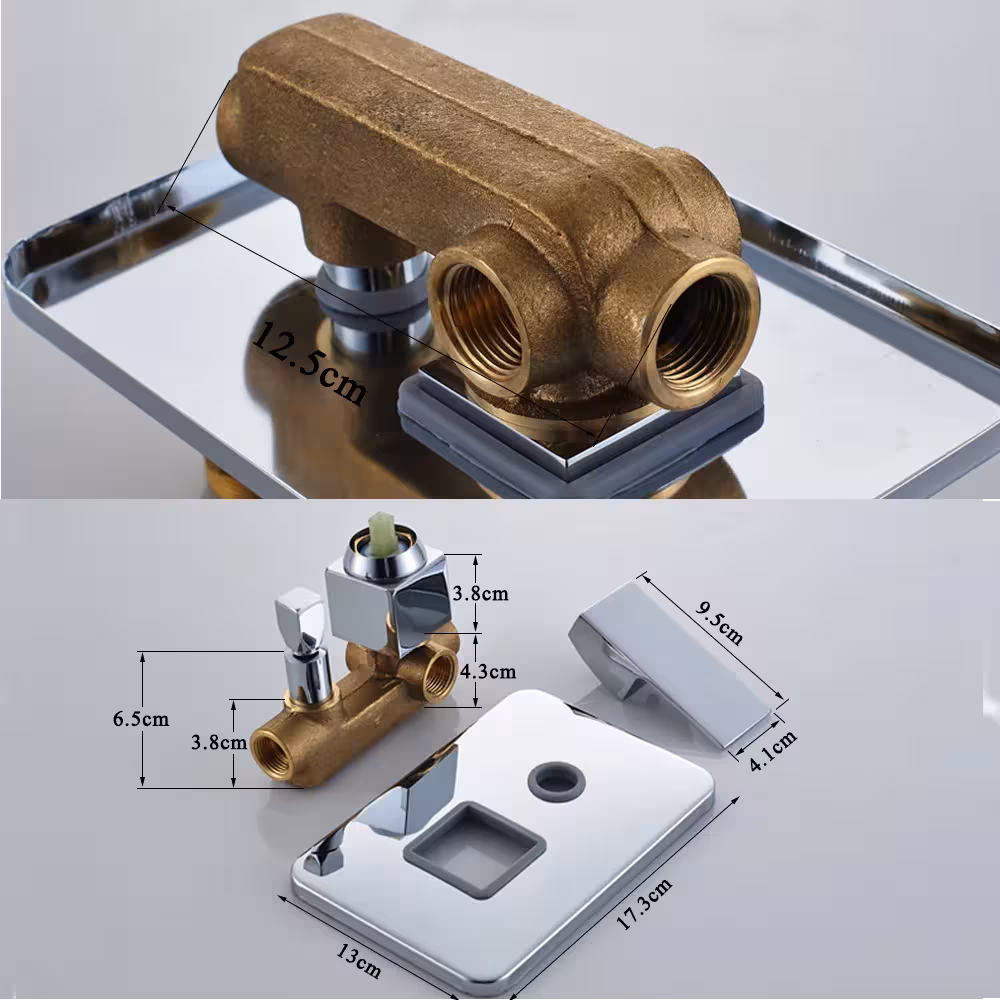 wall-mounted rain shower faucet