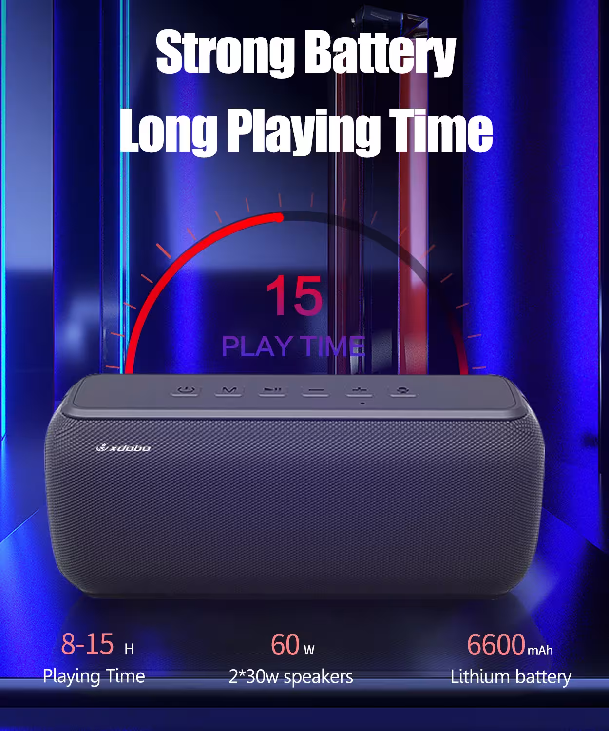 nešiojamas Bluetooth garsiakalbis 60W