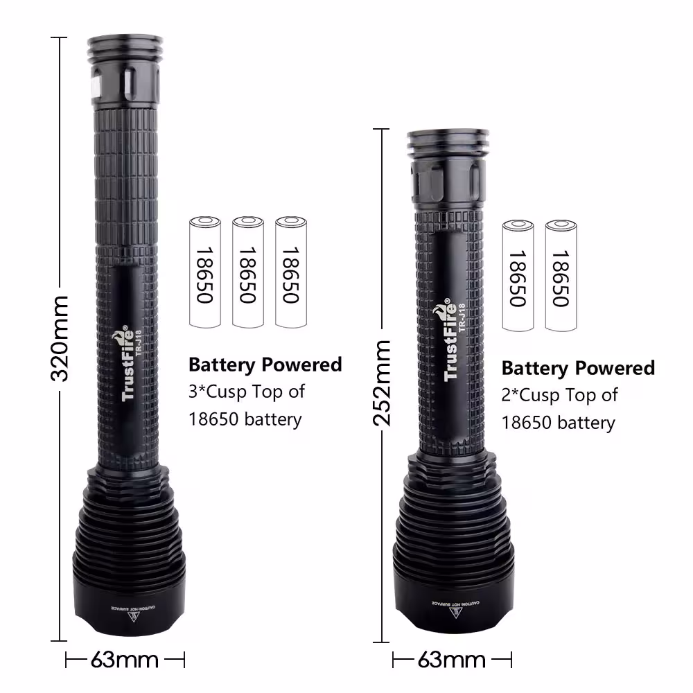 tactical LED flashlight 8000 lumens