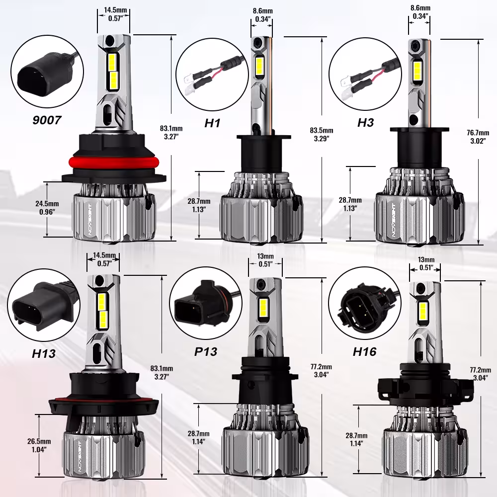 LED automobilių priekiniai žibintai