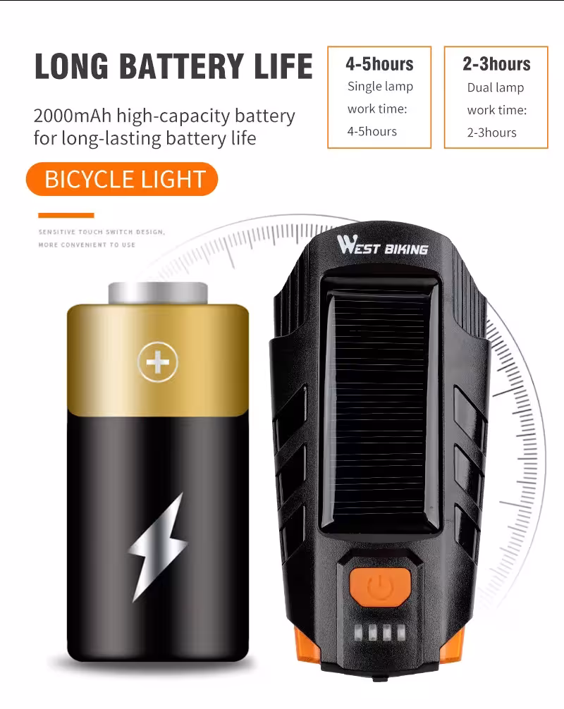 solar-powered bicycle light