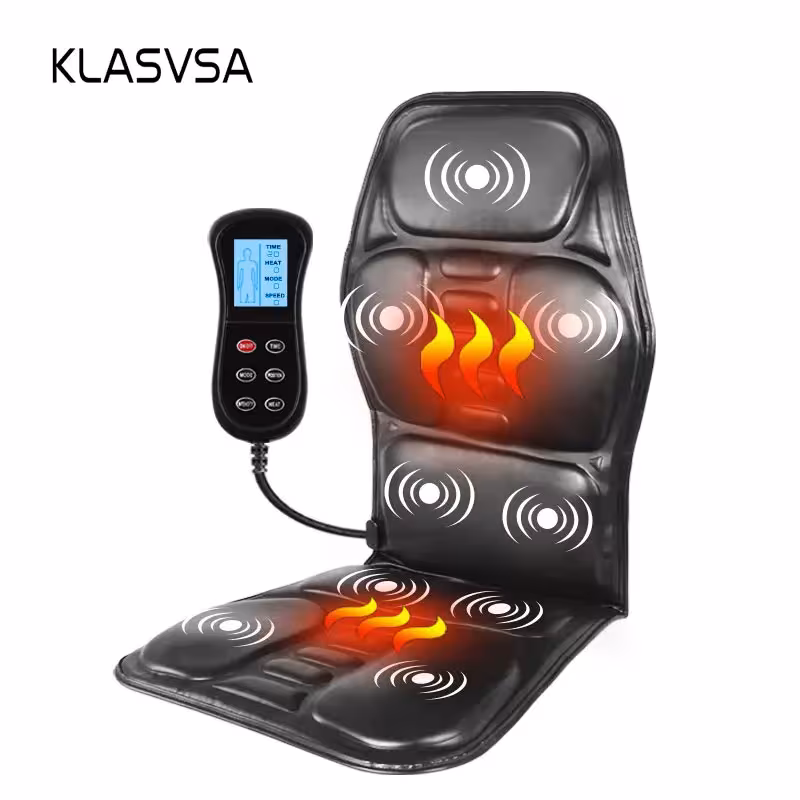 KLASVSA elektrinė nugaros masažo pagalvė su šildymu ir vibracijom