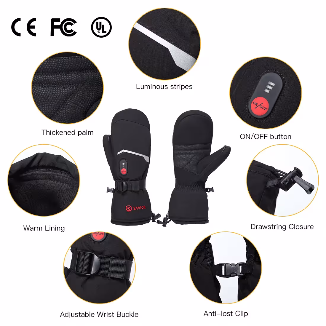 batterie de gants chauffés