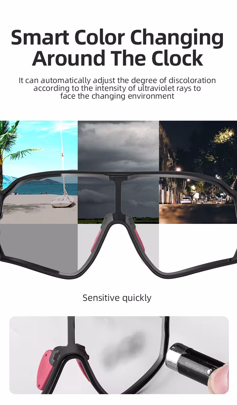 lunettes à vélo photochromiques