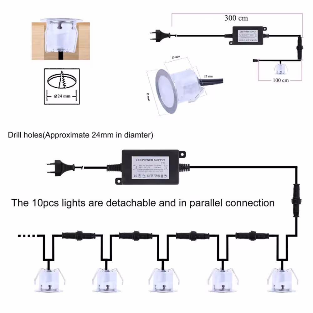 RGB LED žemės šviesos