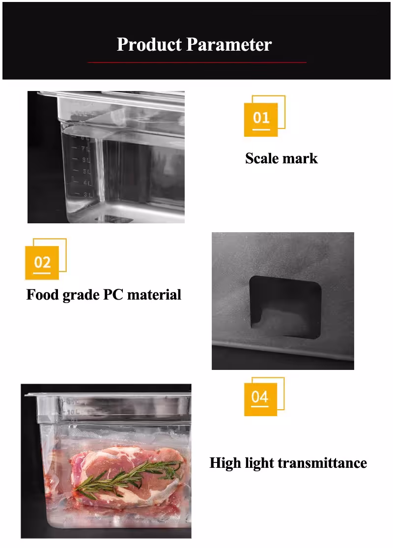 sous vide cooking container